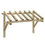 Voir la diapositive 2 : VIDAXL Auvent de porte 200x100x100 cm Bois de pin solide