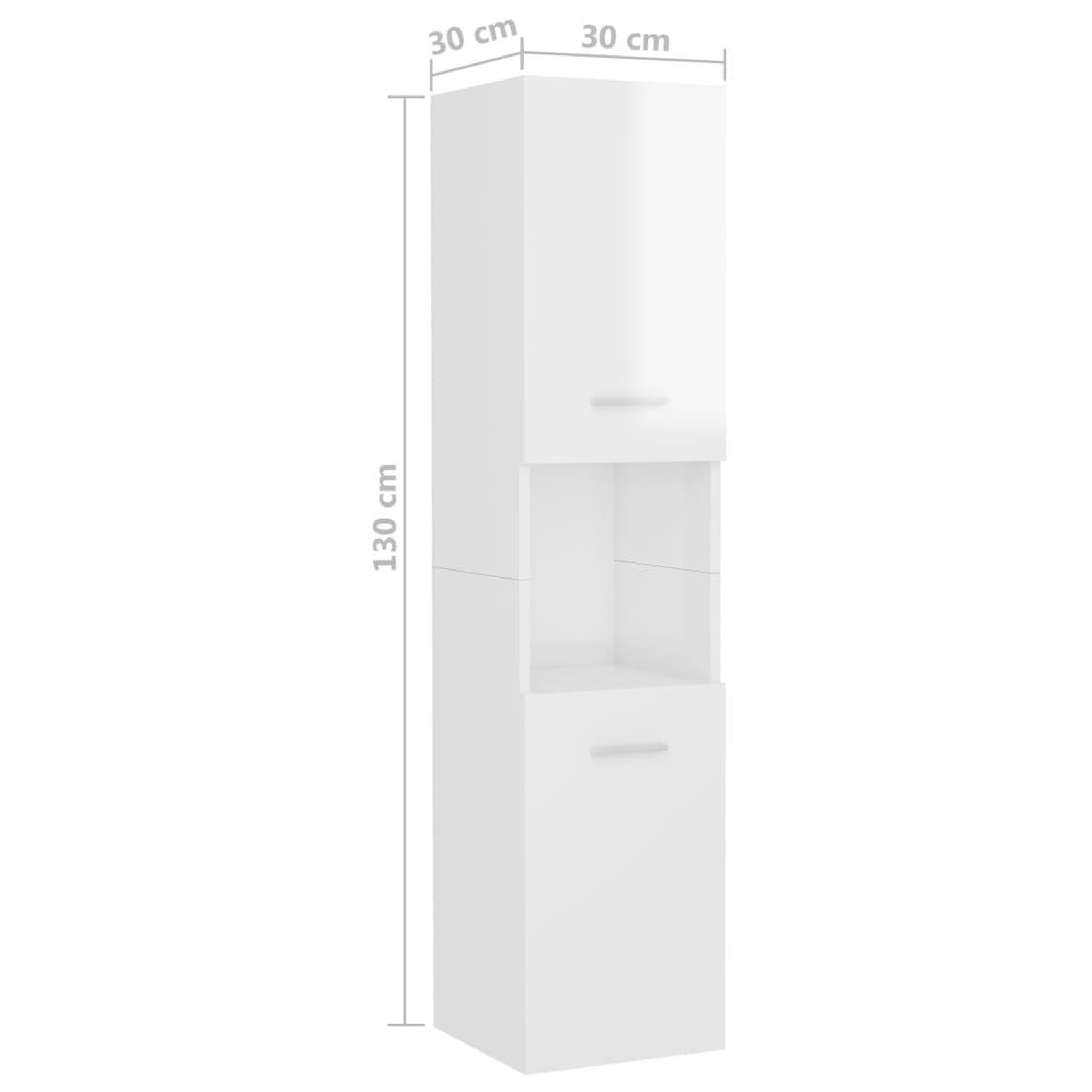Voir la diapositive 6 : VIDAXL Ensemble de meubles de bain Blanc brillant Bois d'ingenierie