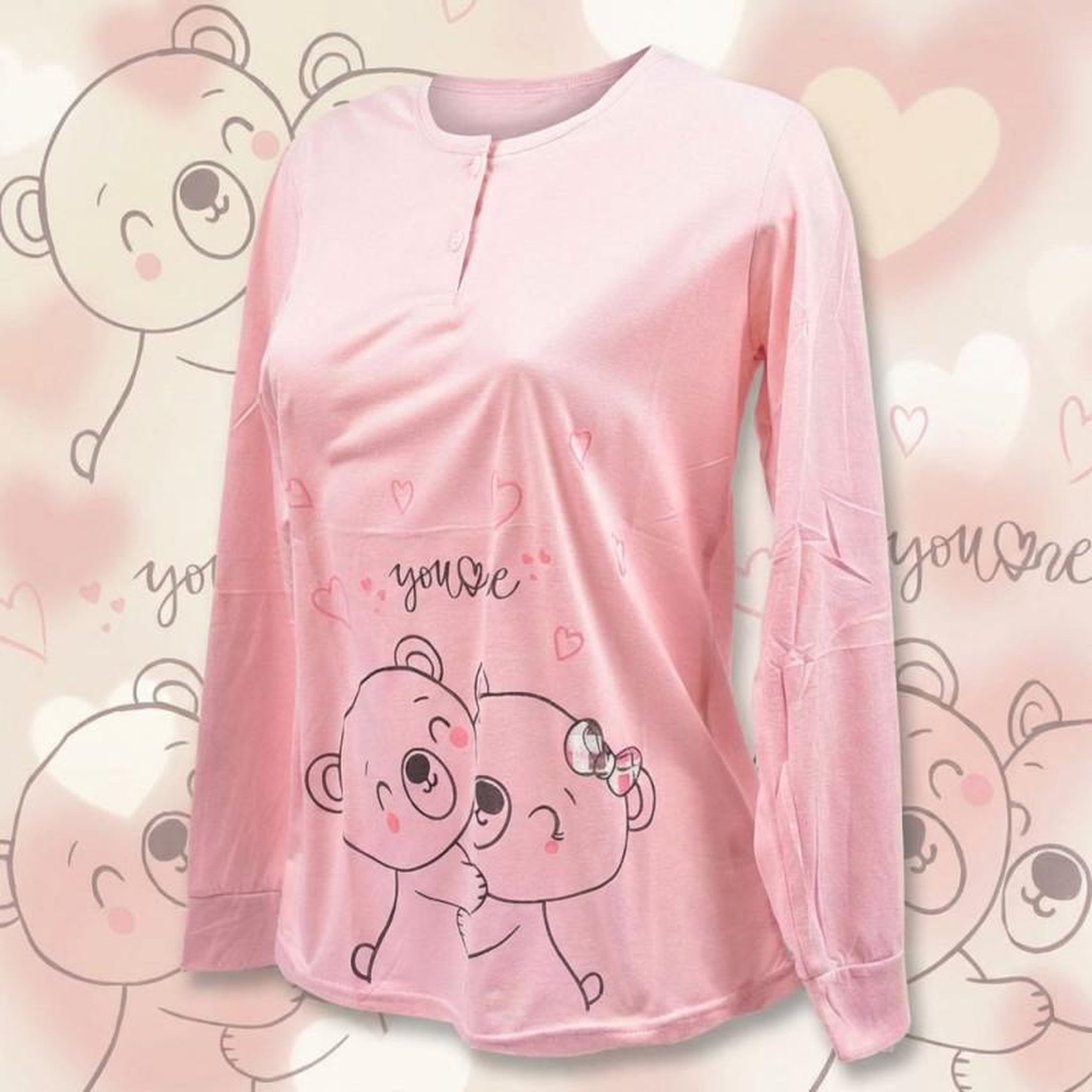 Voir la diapositive 3 : OZABI OZABI Ensemble Pyjama Long Femme Haut Manches Longues