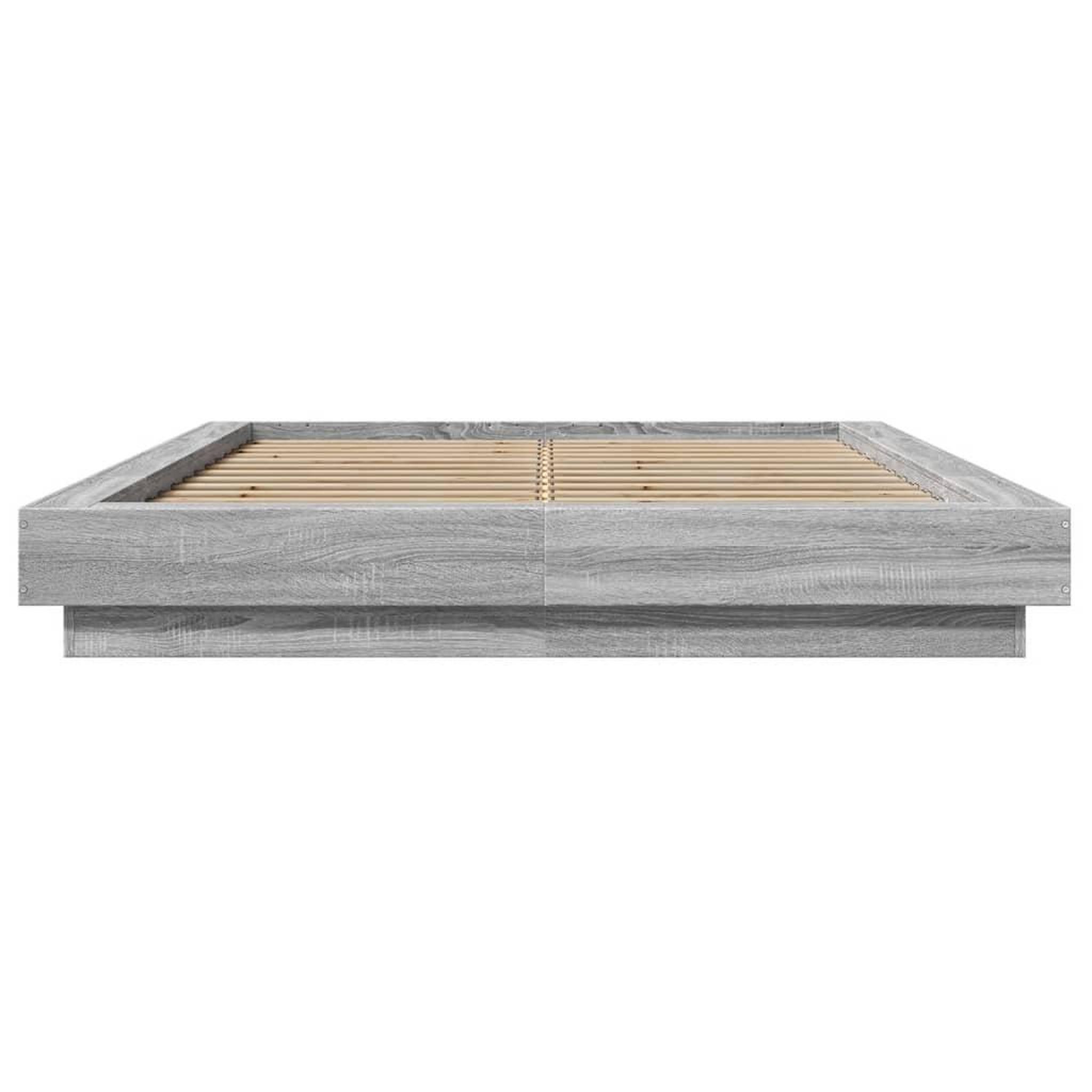Voir la diapositive 4 : VIDAXL Cadre de lit sans matelas sonoma gris 135x190 cm