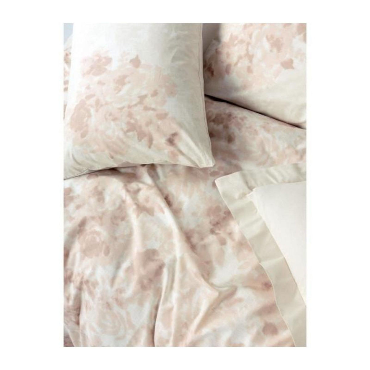 GENERIQUE Parure de lit - 129CTN64838 - 1 housse de couette 220 x 240 cm + 2 taies d'oreiller 60 x 60 cm - 100% coton ranforcé - Beige