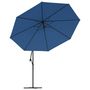 Voir la diapositive 4 : VIDAXL Parasol de jardin en porte-a-faux avec mat en aluminium bleu