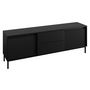 Voir la diapositive 5 : BEST MOBILIER Girona - meuble tv - noir - 2 portes et 2 tiroirs - 174 cm