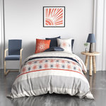 ATELIER DU COTON Parure housse de couette 100% coton 57fils elegance. Coloris disponibles : Blanc