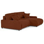 Voir la diapositive 6 : LISA DESIGN Pivoine - canapé d'angle 4 places réversible convertible avec 2 coffres en velours côtelé
