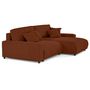 Voir la diapositive 6 : LISA DESIGN Pivoine - canapé d'angle 4 places réversible convertible avec 2 coffres en velours côtelé