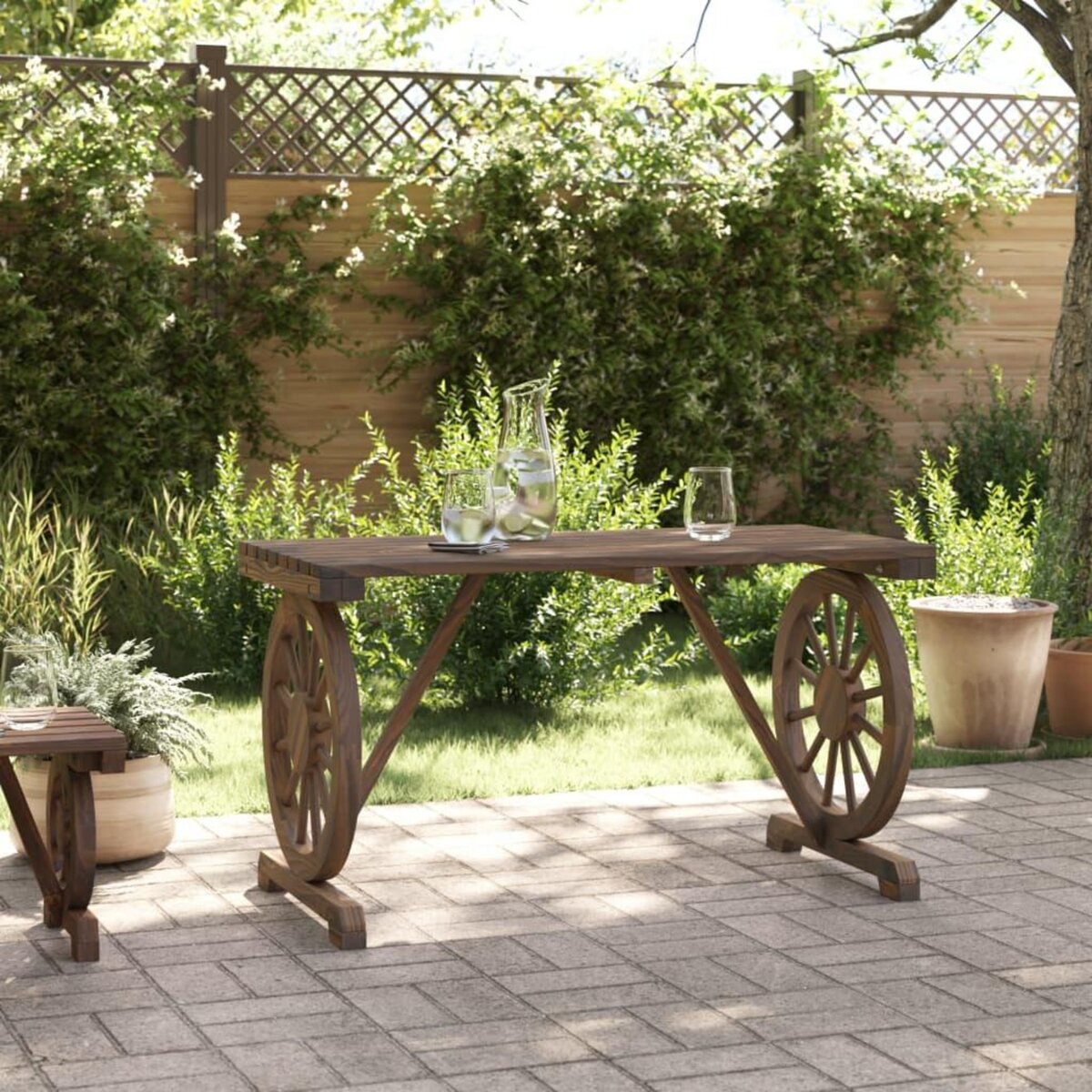 VIDAXL Table de jardin 115x55x65 cm bois de sapin massif