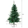 TOILINUX Sapin de Noël Artificiel - 450 Branches épaisses - Modèle Tallinn - H. 150 cm - Vert