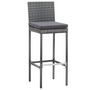 Voir la diapositive 4 : VIDAXL Ensemble de bar d'exterieur 7 pcs coussins Resine tressee Gris