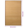 Voir la diapositive 6 : VIDAXL Tapis en bambou 100x160 cm Marron