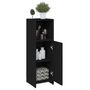 Voir la diapositive 4 : VIDAXL Armoire de salle de bain Noir 30x30x95 cm Bois d'ingenierie
