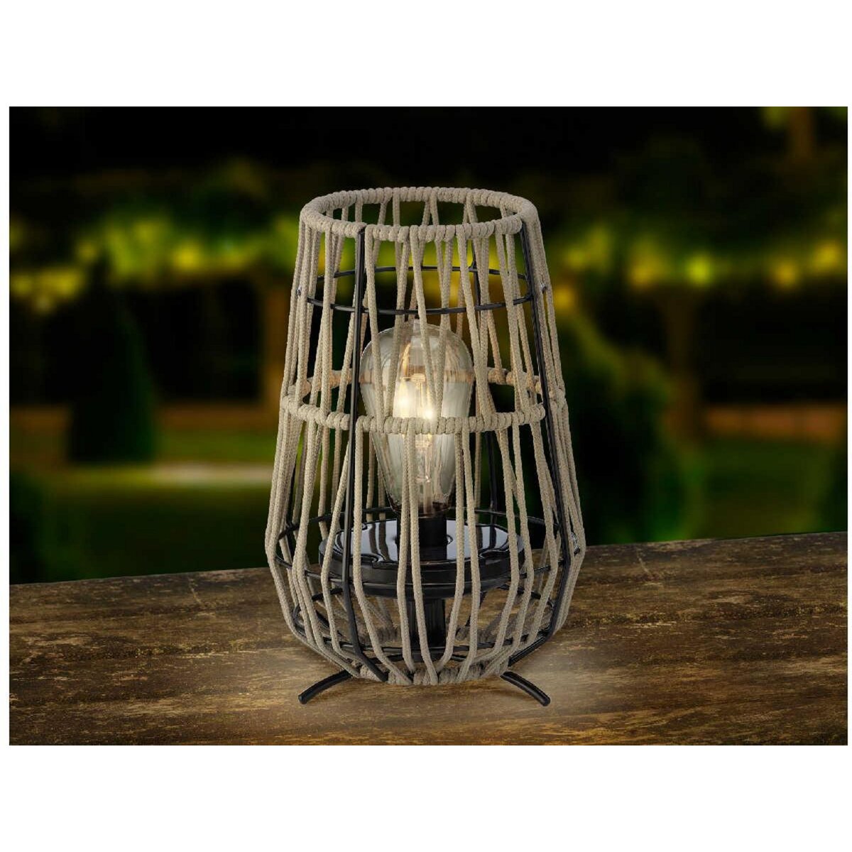 JARDIDECO Lanterne de jardin solaire décorative sable - Ø 18 x 27,5 cm - Jardideco