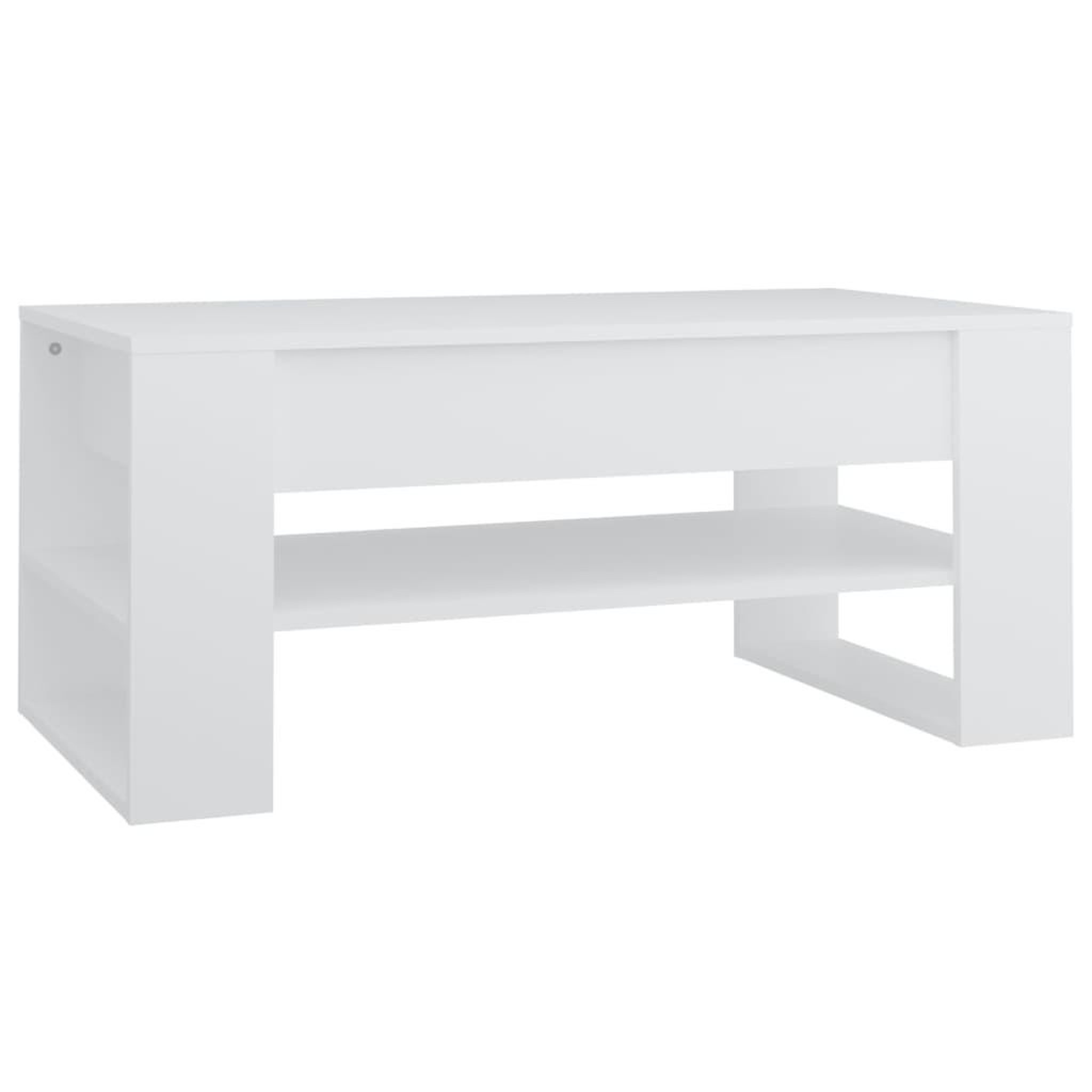 Voir la diapositive 2 : VIDAXL Table basse blanc 102x55x45 cm bois d'ingenierie