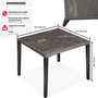 Voir la diapositive 6 : tectake Table en rotin avec cadre en aluminium et bois gris