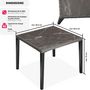 Voir la diapositive 6 : tectake Table en rotin avec cadre en aluminium et bois gris