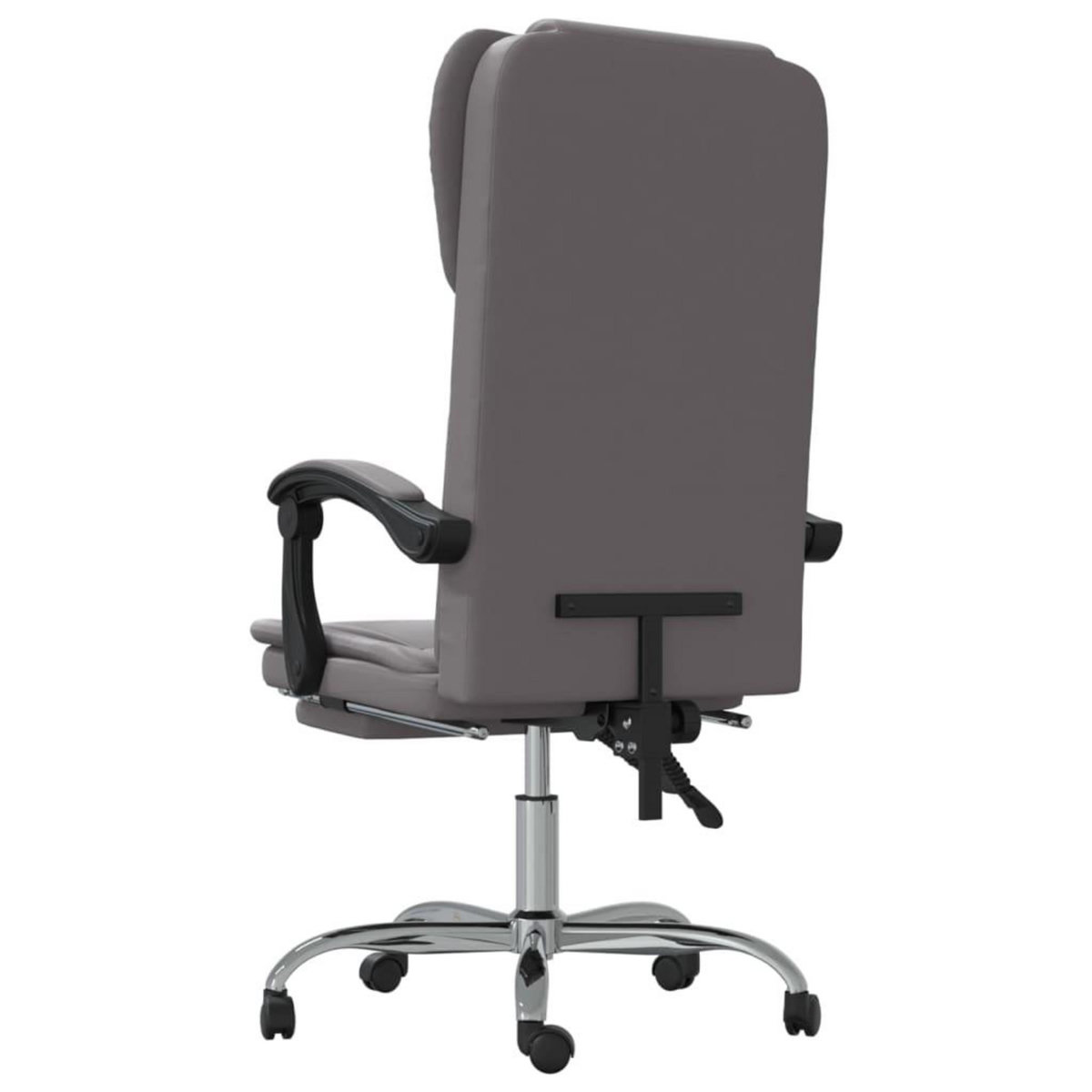 VIDAXL Fauteuil inclinable de bureau Gris Similicuir
