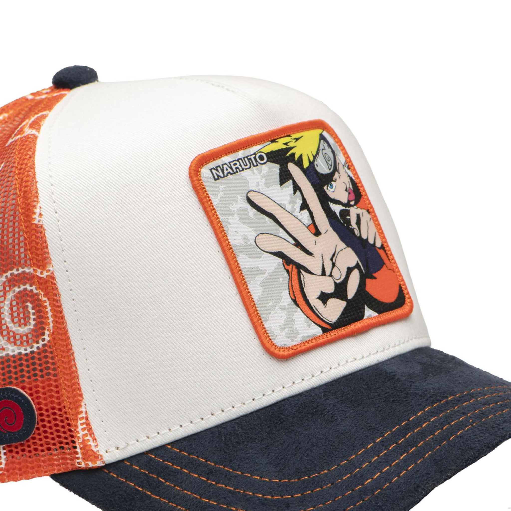 Voir la diapositive 3 : CAPSLAB Casquette trucker avec filet mix sergé/suédine/mesh naruto uzumaki