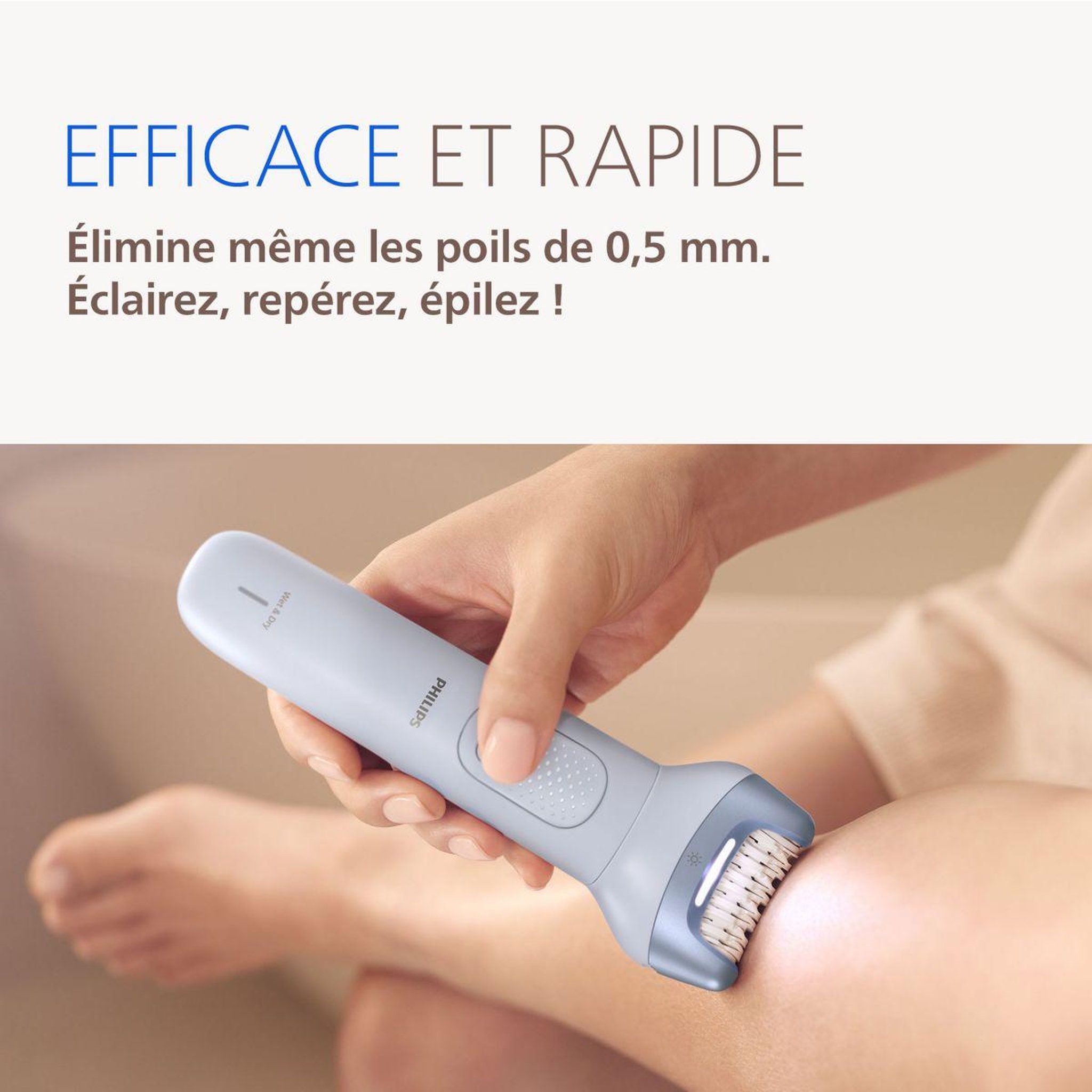 Voir la diapositive 4 : Philips Epilateur électrique BRE711/00 série 8000