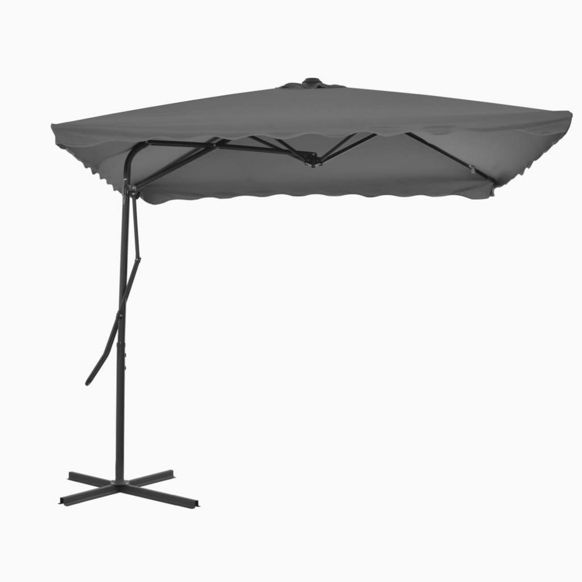 VIDAXL Parasol d'exterieur avec mat en acier 250 x 250 cm Anthracite