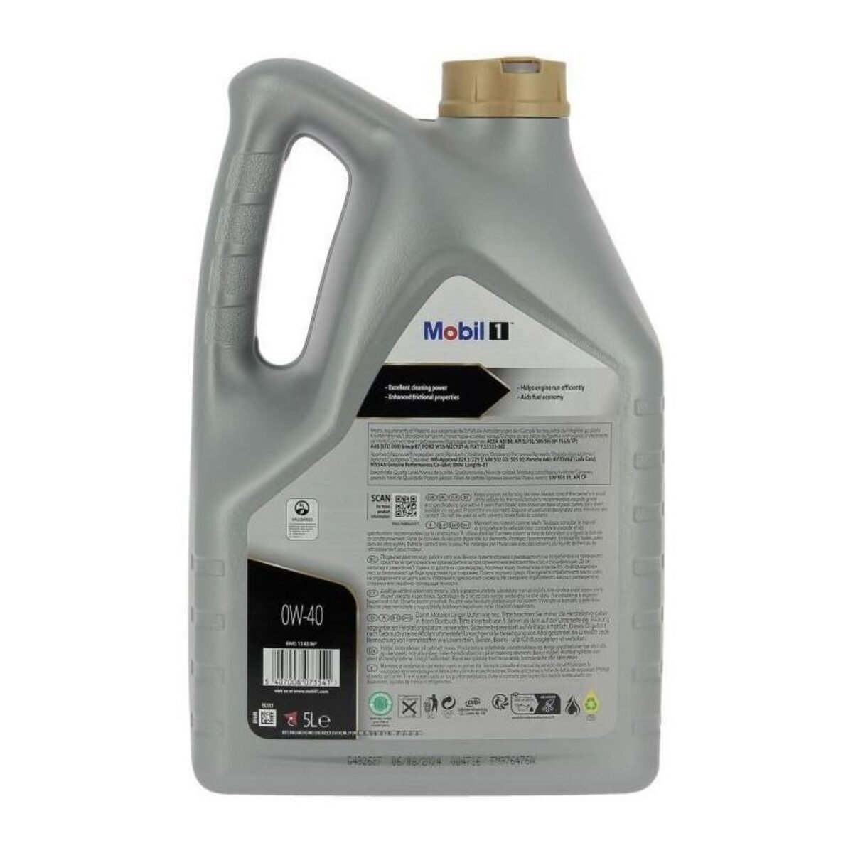MOBIL Bidon huile de moteur - MOBIL1 - 0W-40 FS - 5 L - 4 saisons