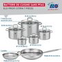Voir la diapositive 2 : ELO Ensemble de 2 Poêles de cuisson 24 et 32 cm et 5 faitouts 12, 14, 16, 20 et 26 cm Elo Profi Citrin