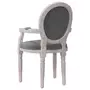 VIDAXL Chaise a manger gris fonce 54x56x96,5 cm velours