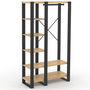 Voir la diapositive 4 : ID MARKET Dressing penderie étagère ONYX bois et noir