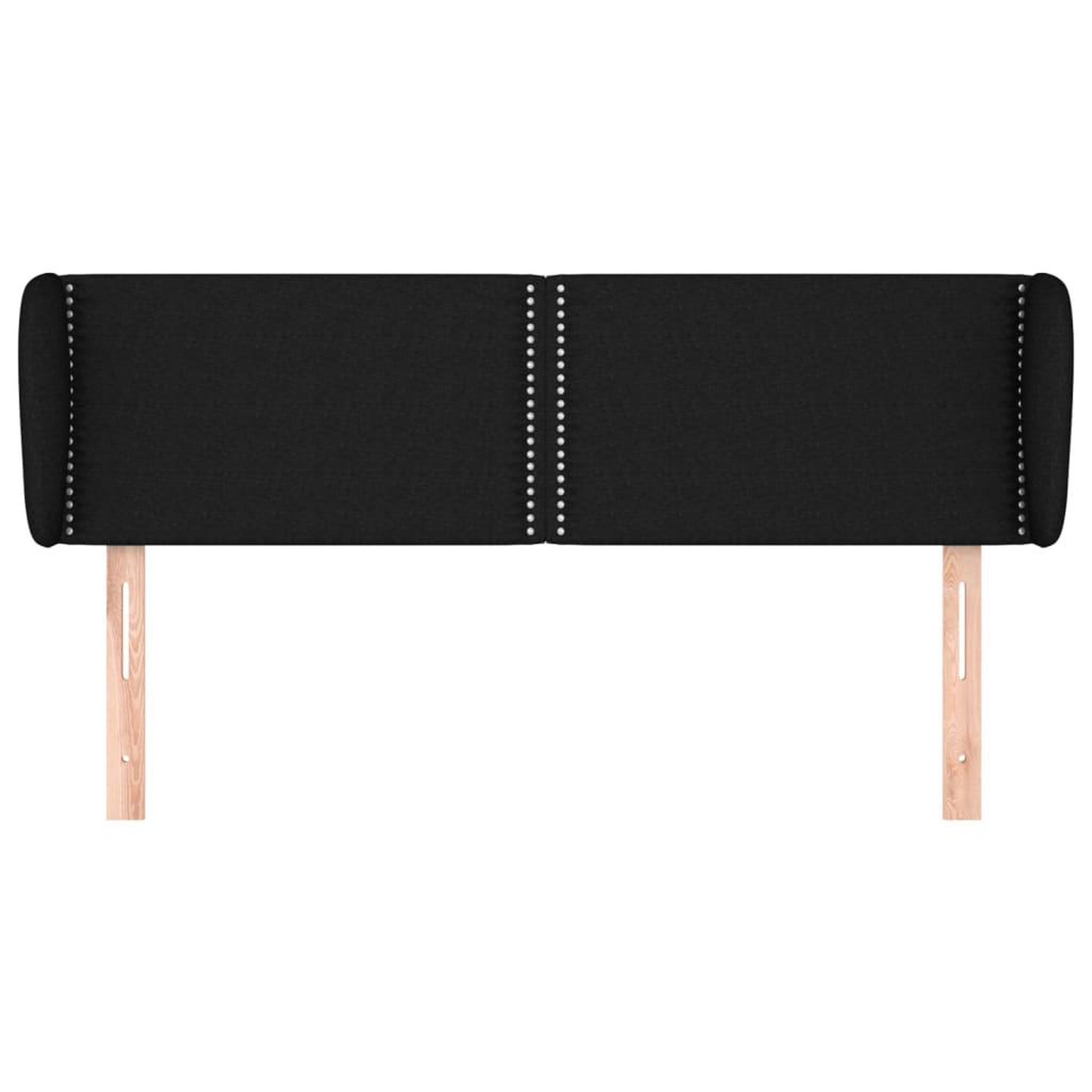 Voir la diapositive 3 : VIDAXL Tete de lit avec oreilles Noir 147x23x78/88 cm Tissu