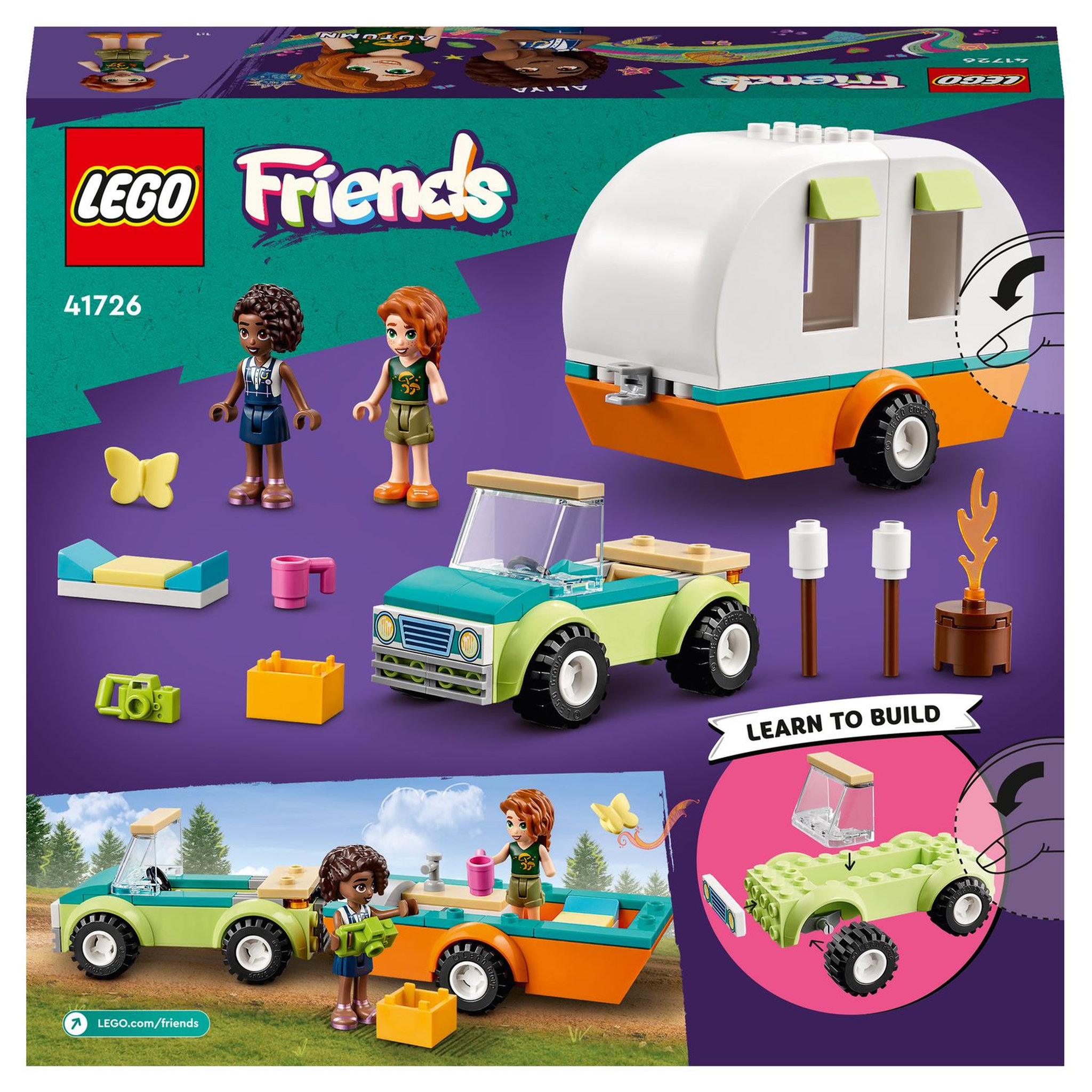 Voir la diapositive 7 : LEGO Friends 41726 Les vacances en caravane, Jouet Camping-Car avec Voiture, Enfants 4 Ans