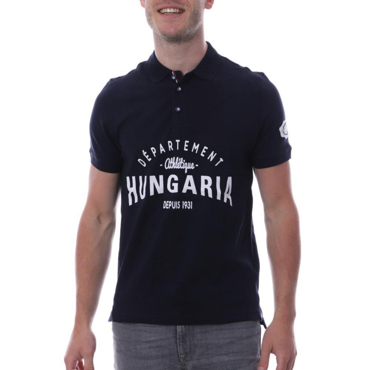 HUNGARIA Polo bleu marine homme Hungaria Legend