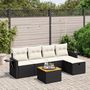 Voir la diapositive 1 : VIDAXL Salon de jardin 6 pcs avec coussins noir resine tressee