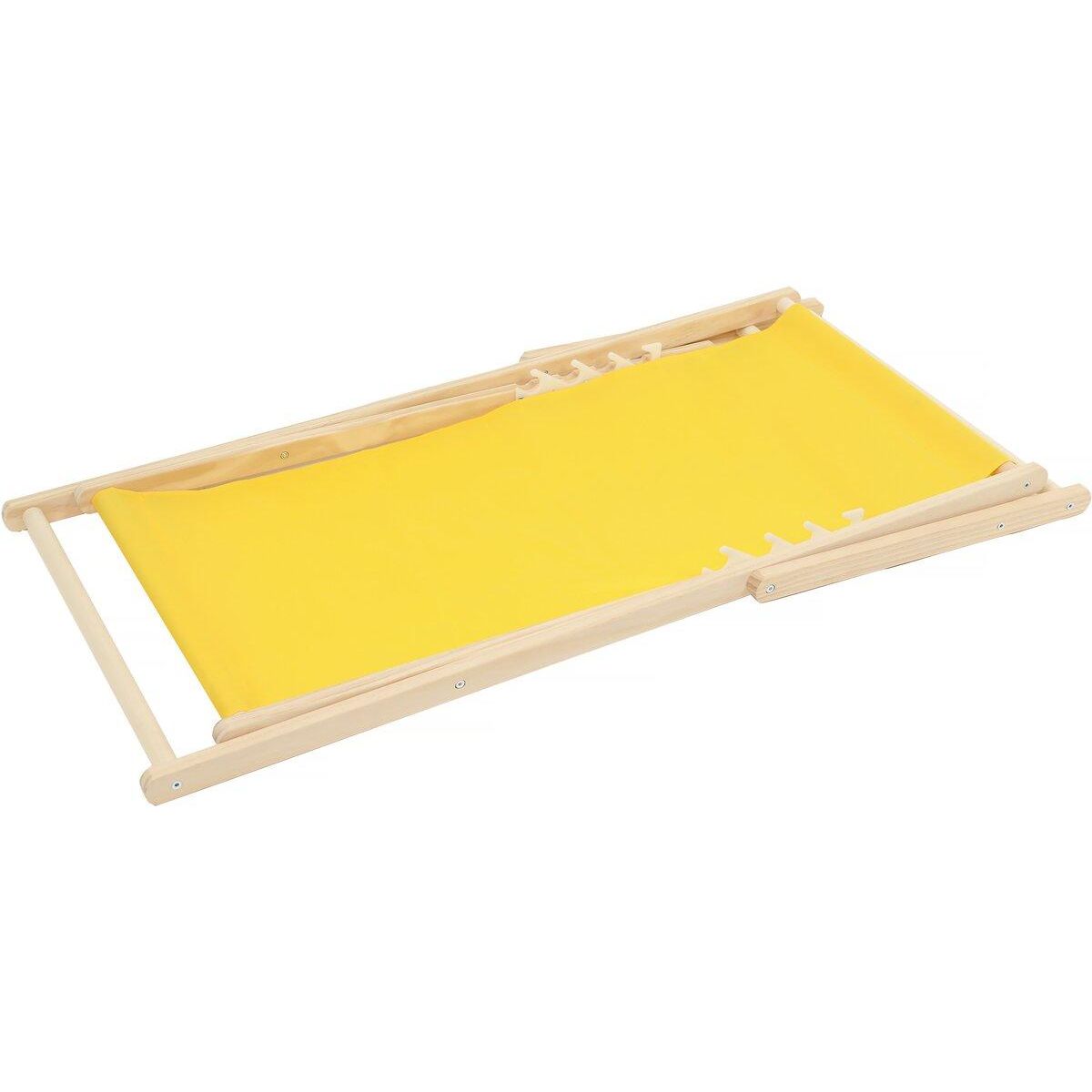Habitat et Jardin Lot de 2 transats en bois  Chilienne  - 107 x 56.5 x 81 cm - Jaune