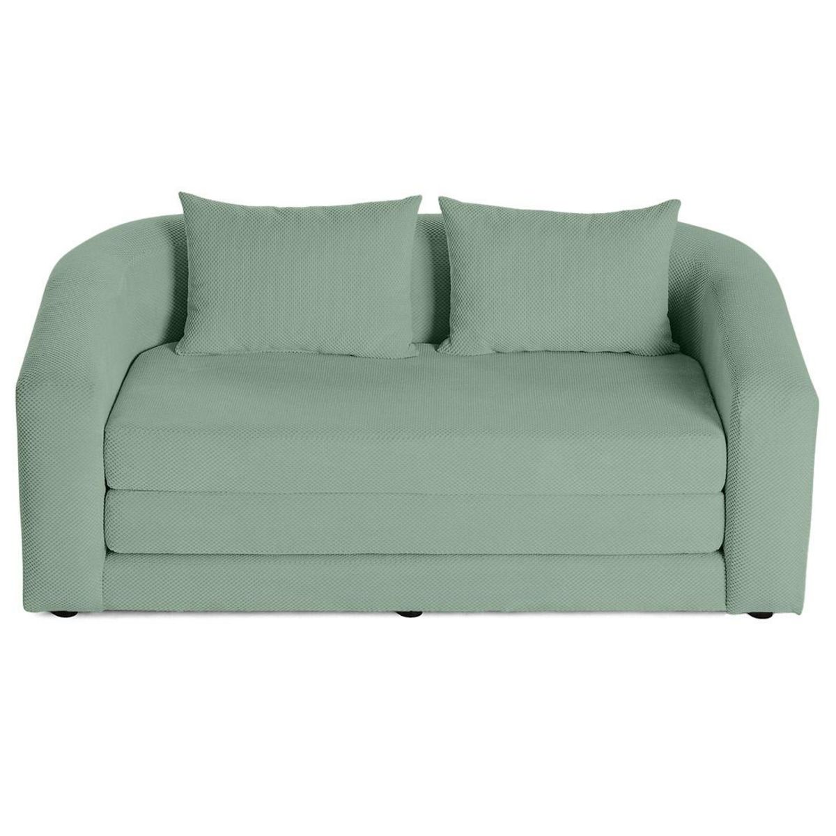 BEST MOBILIER Nuvia - canapé convertible déplimousse 2 places en velours texturé