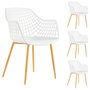 Voir la diapositive 1 : IDIMEX Lot de 4 chaises LUCIA, en plastique