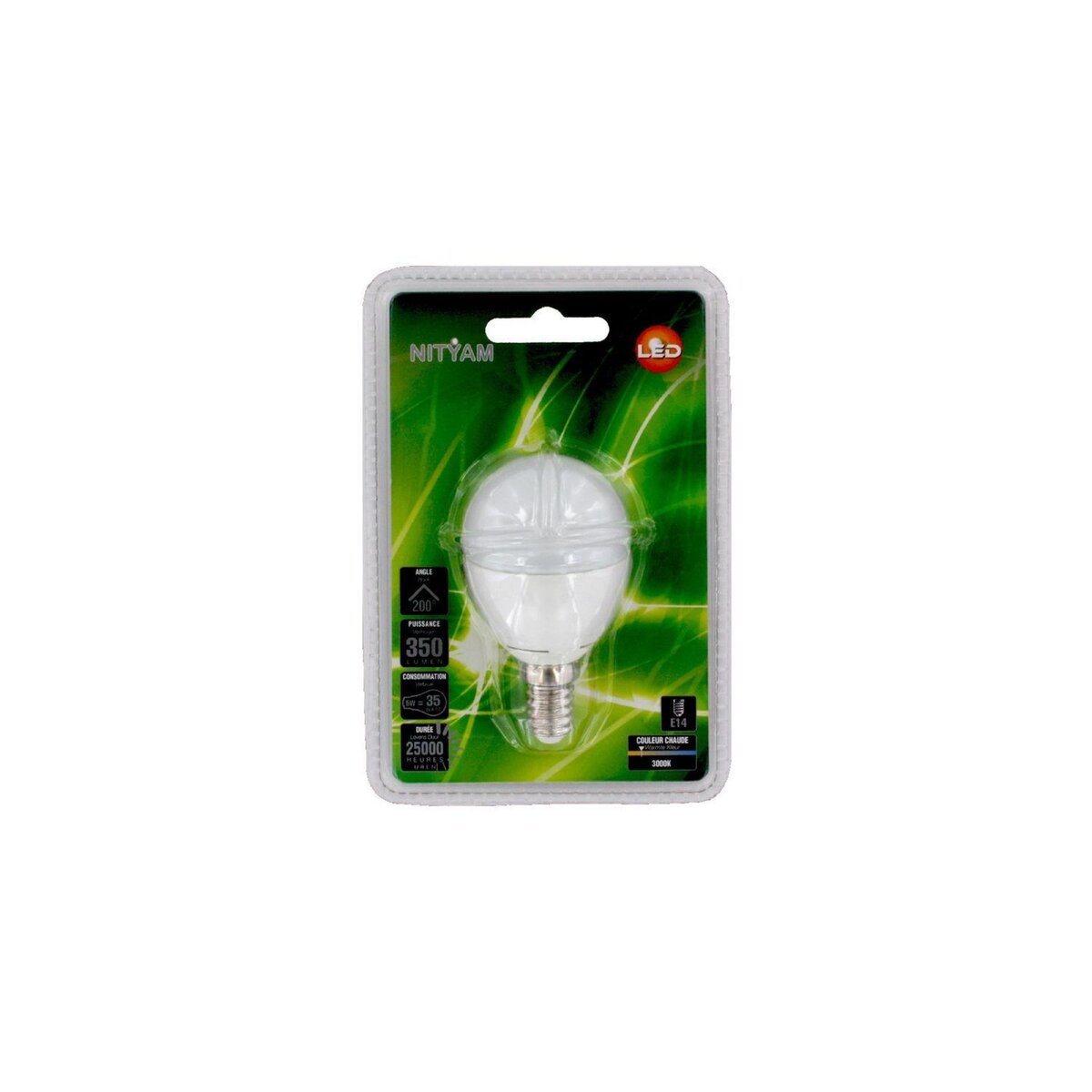 NITYAM Ampoule LED Sphérique E14 - 5W