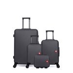 SWISS KOPPER SWISS KOPPER - LOT DE 4 - Valises grand format, cabine, cabine XXS et vanity SPIEZ. Coloris disponibles : Gris