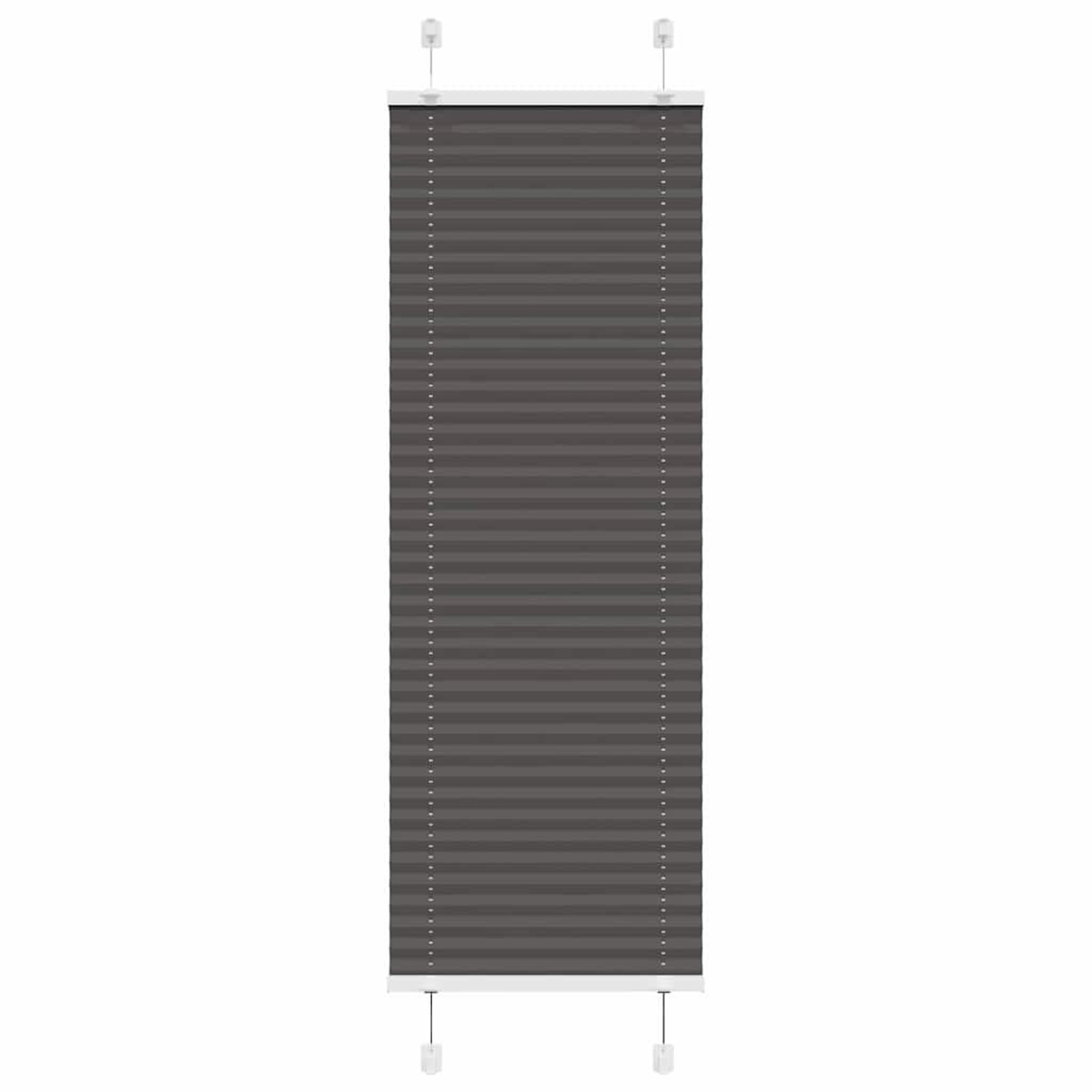 VIDAXL Store plisse noir 50x150 cm largeur du tissu 49,4 cm polyester