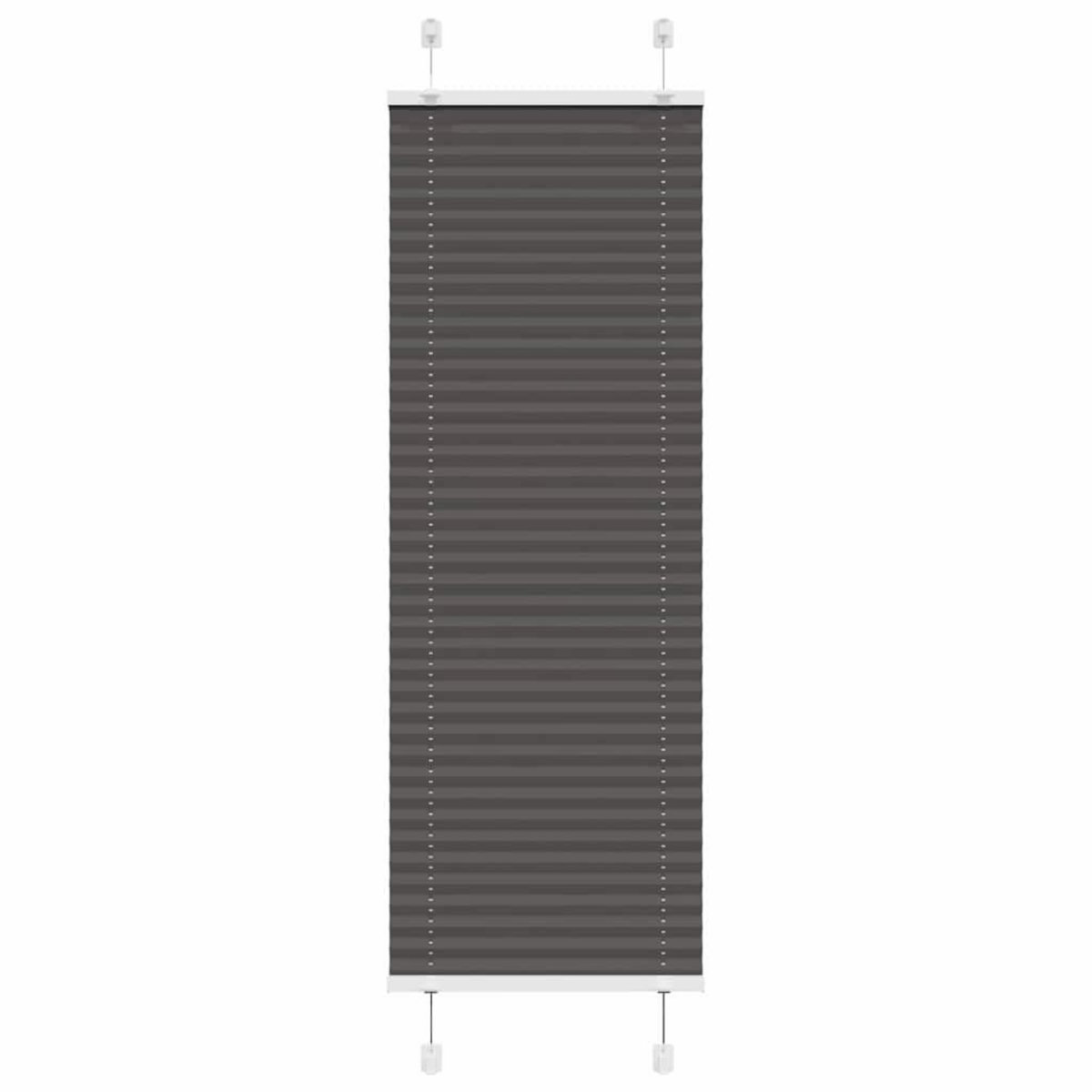 VIDAXL Store plisse noir 50x150 cm largeur du tissu 49,4 cm polyester