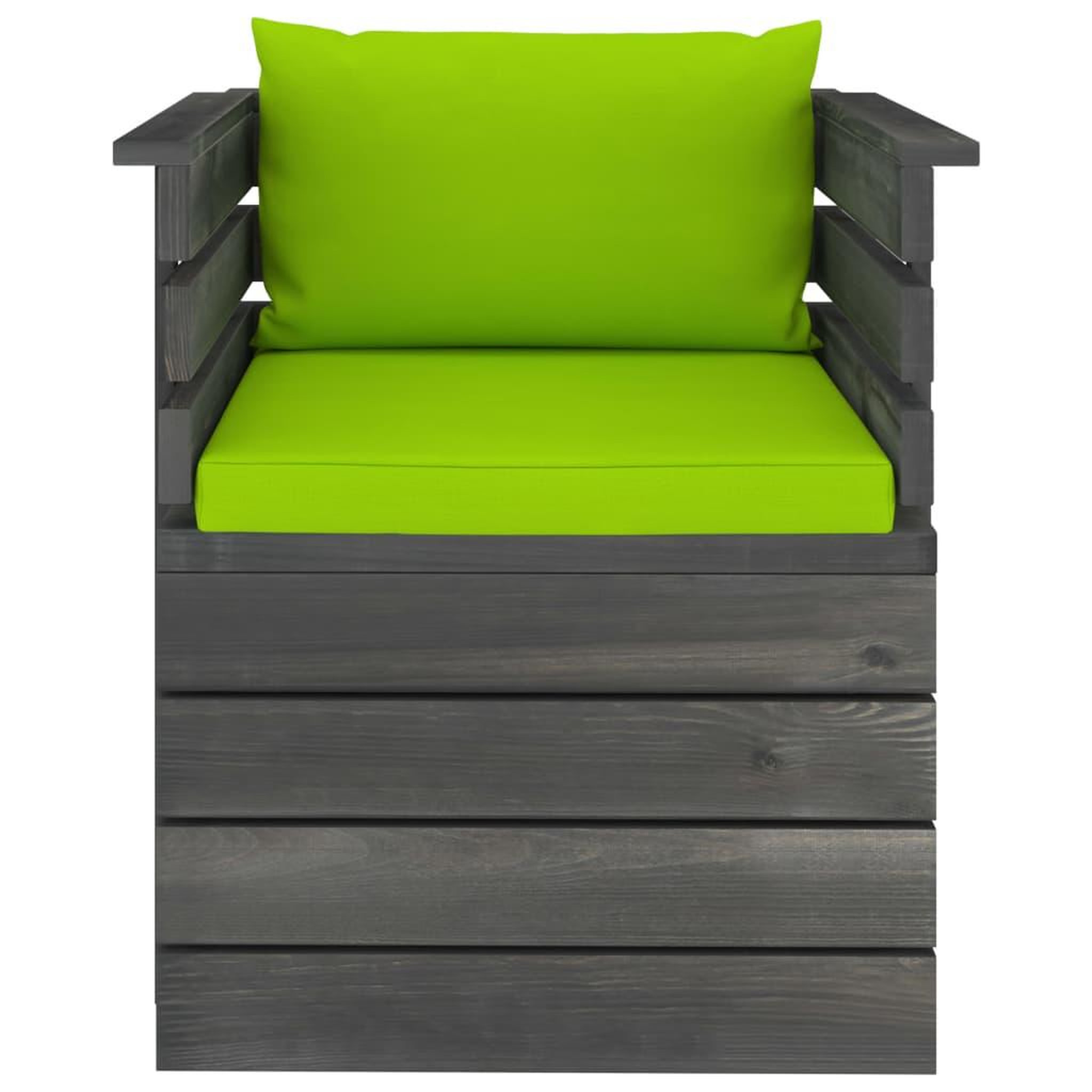 Voir la diapositive 5 : VIDAXL Salon palette de jardin 7 pcs avec coussins Bois de pin massif
