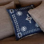 Voir la diapositive 4 : Paris Prix Coussin Déco en Coton  Ethique  45x45cm Bleu Foncé