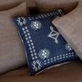 Voir la diapositive 4 : Paris Prix Coussin Déco en Coton  Ethique  45x45cm Bleu Foncé