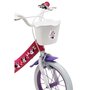 Voir la diapositive 4 : Disney Minnie Vélo enfant - Modèle 14'' Minnie + Casque pour enfant de 95/110 cm avec stabilisateurs - Panier avant - Porte poupée arrière - 2 freins et pneus gonflables