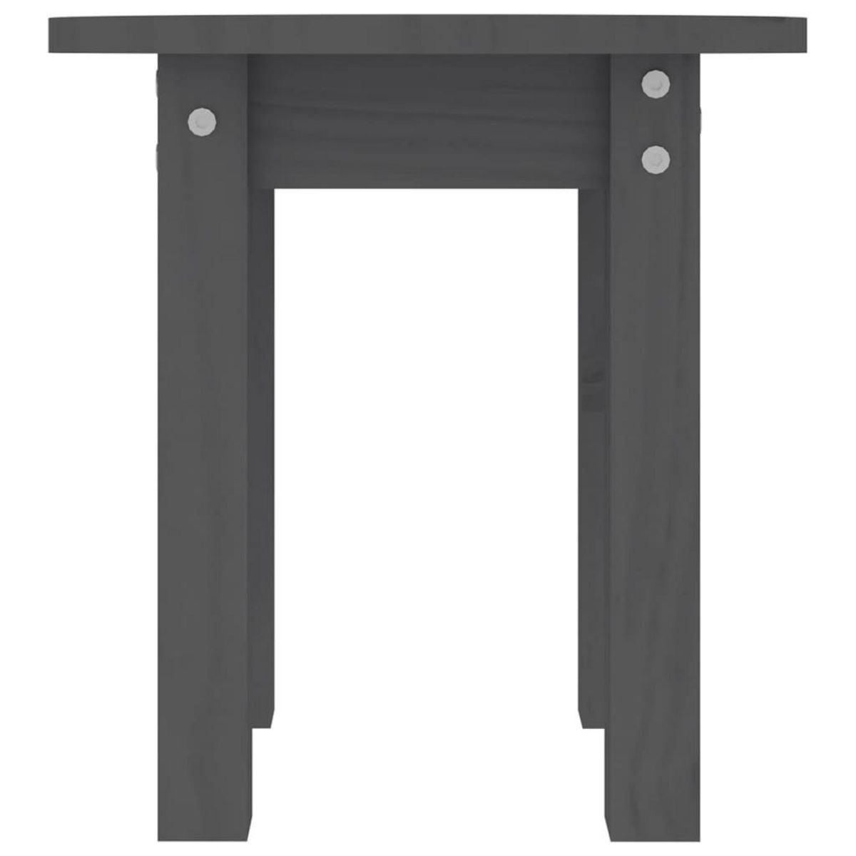 VIDAXL Table basse Gris Ø 35x35 cm Bois massif de pin