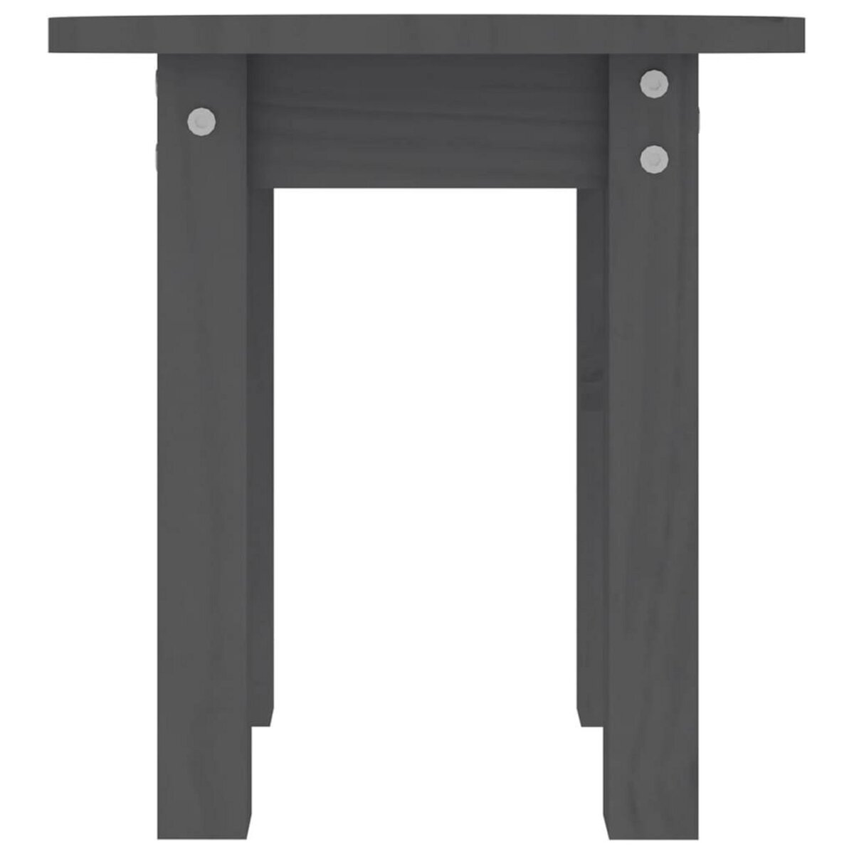 VIDAXL Table basse Gris Ø 35x35 cm Bois massif de pin