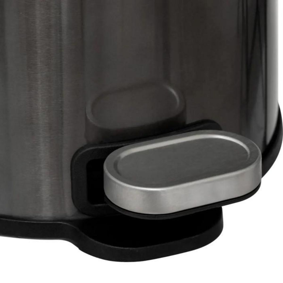 FIVE Poubelle en Métal  Delta  6L Inox Noir