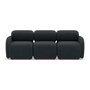 Voir la diapositive 1 : LISA DESIGN Penelope - canapé droit modulable 3 places en velours texturé