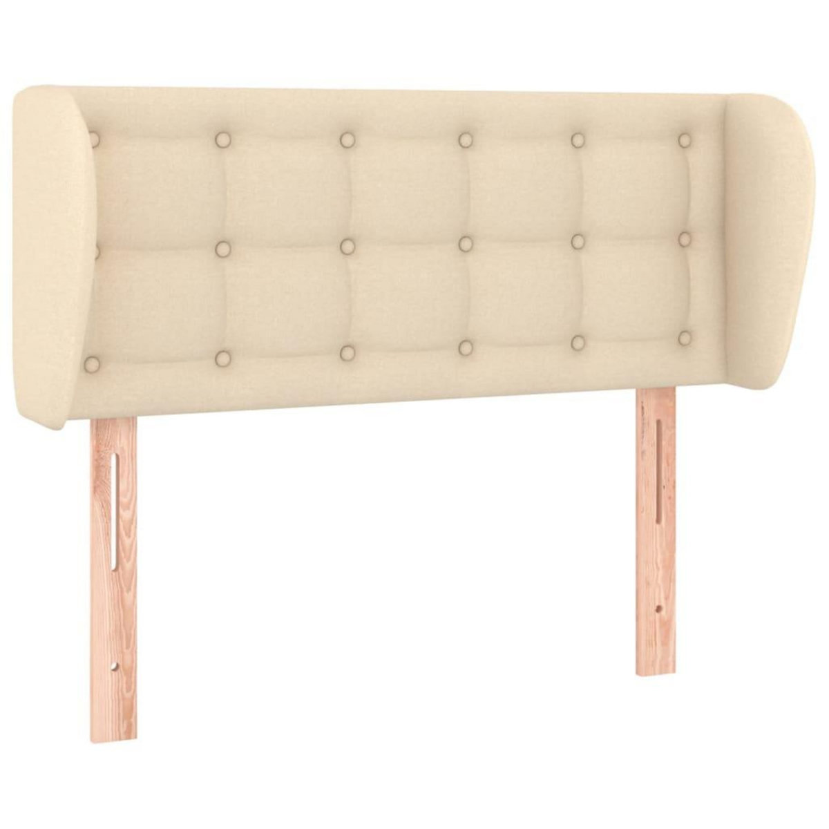 VIDAXL Tete de lit avec oreilles Creme 93x23x78/88 cm Tissu