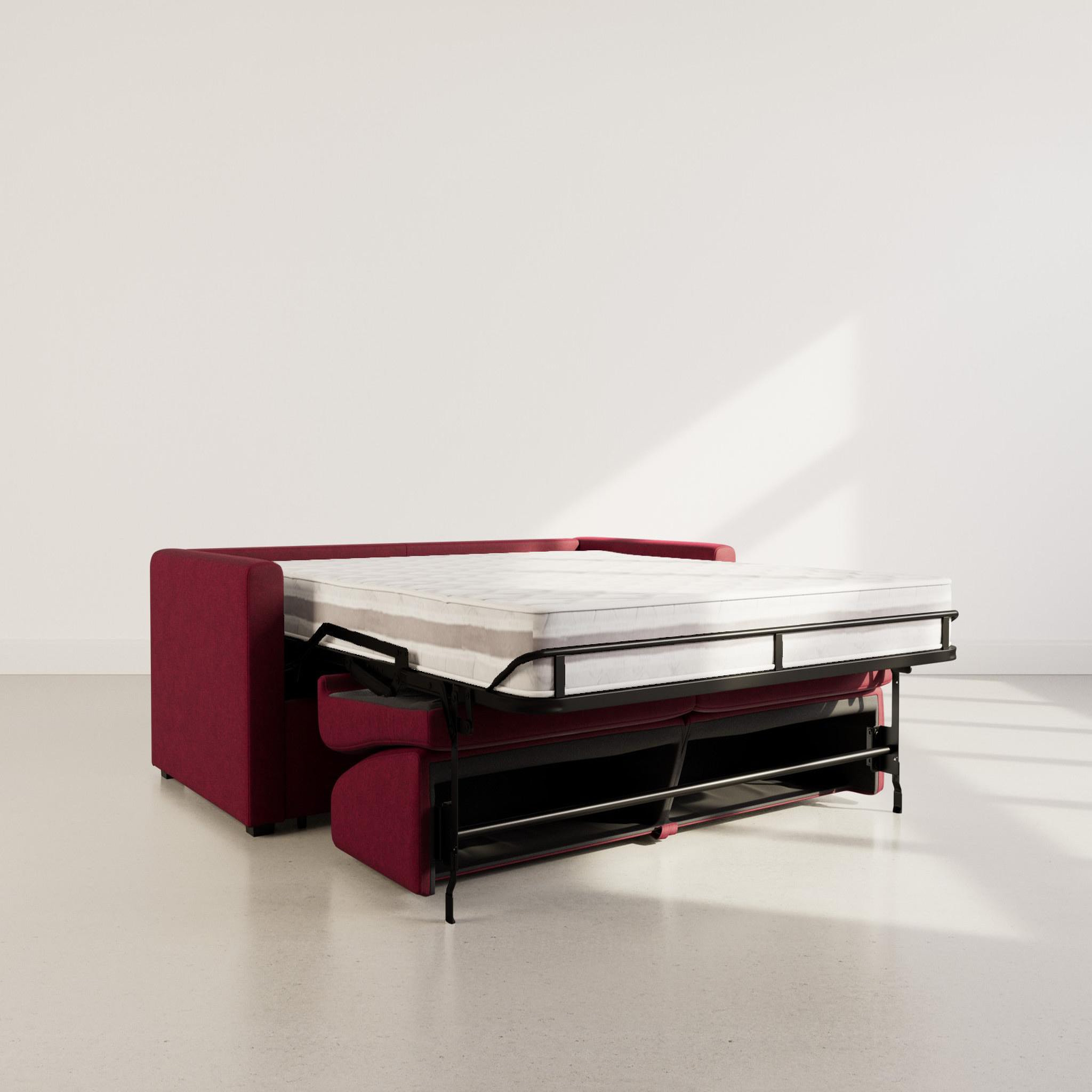 Voir la diapositive 2 : BEST MOBILIER Julia - canapé 3 places convertible express couchage quotidien 140 cm matelas 18 cm en tissu