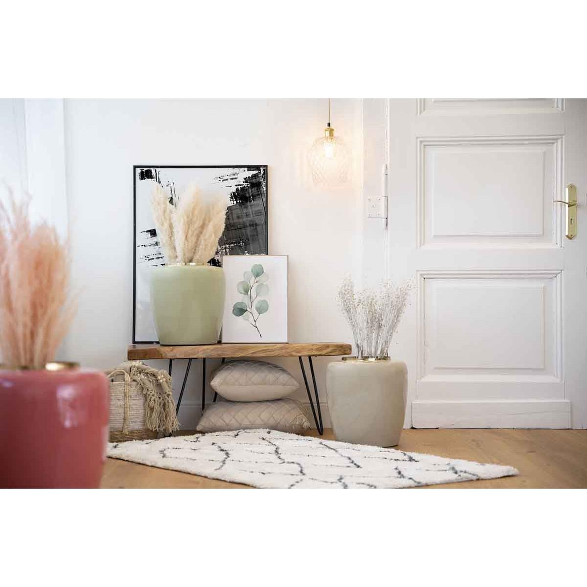 Voir la diapositive 5 : Paris Prix Vase design en métal  artisse  36cm menthe & or