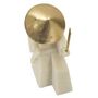Voir la diapositive 4 : Paris Prix Statuette Déco Samouraï  Toku  24cm Blanc & Or